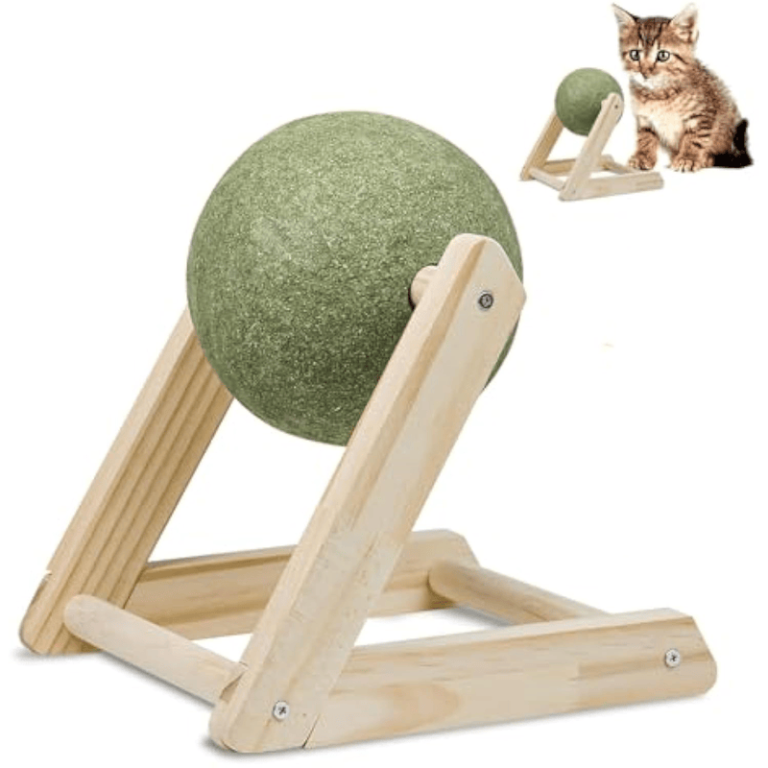 Giant Catnip Ball with Holder – Safe & Healthy Catnip Toy for Indoor Cats